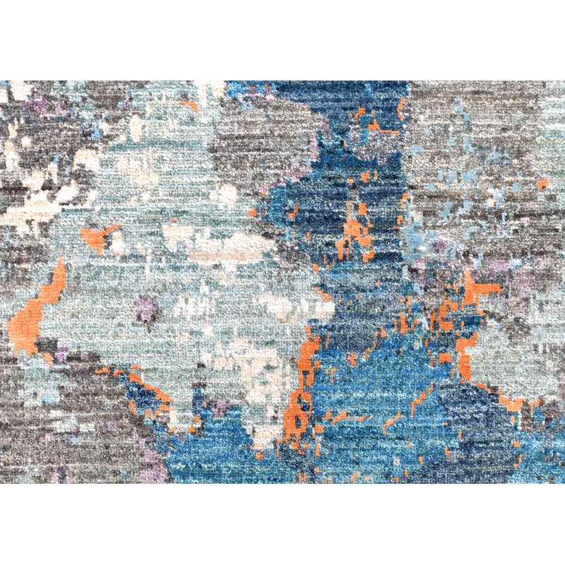 Handwoven High-Quality Purple/Blue/Gray Area Rug
