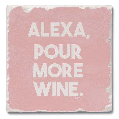 Sous-verre simple à carreaux Alexa Pour More Wine Créez votre propre collection