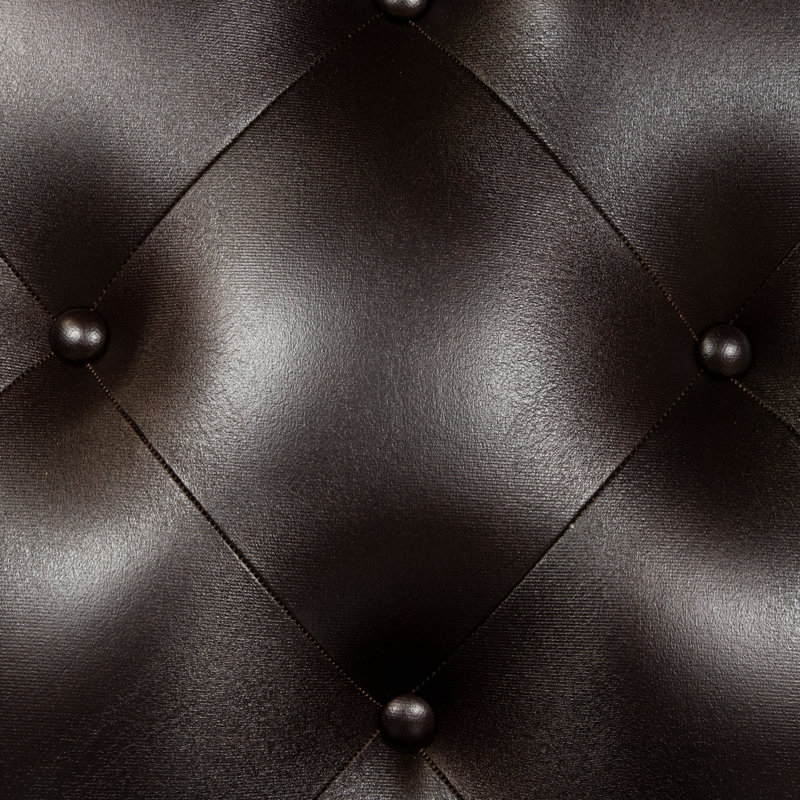 Chaise capitonnée capitonnée en brun