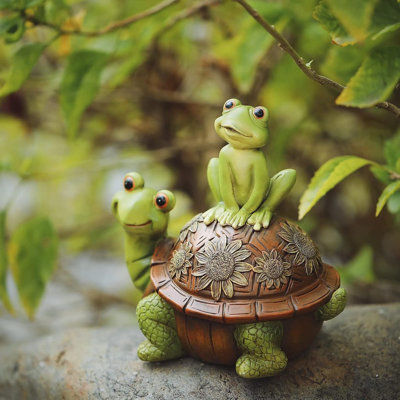 Statue de jardin grenouille et tortue