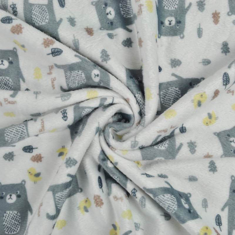 Couverture pour bébé Nehemiah, Blanc / gris
