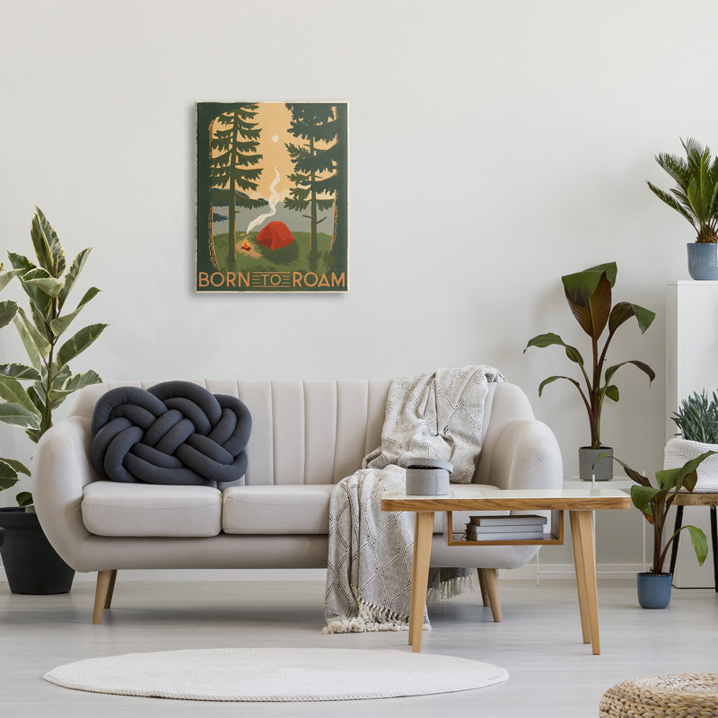 «Born to Roam Expression», art mural sur toile surdimensionné rustique par Janelle Penner, H 30 po x l 24 po, Toile tendue