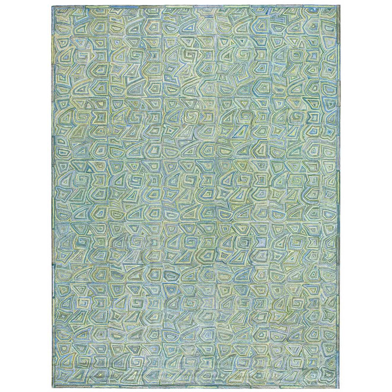 Flatweave Wool Abstract Area Rug