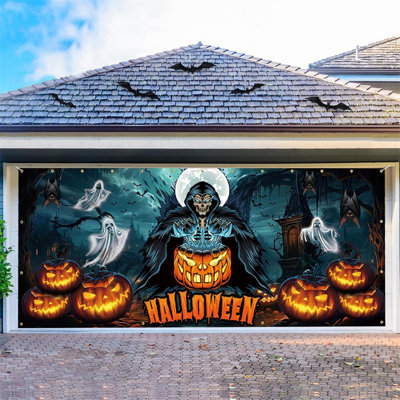 Halloween Garage Door Decorations Garage Banner Backdrop
