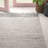 Exley Vintage Leather Hand Woven Leather Cotton/Jute Striped Rug in Gray-2058210700