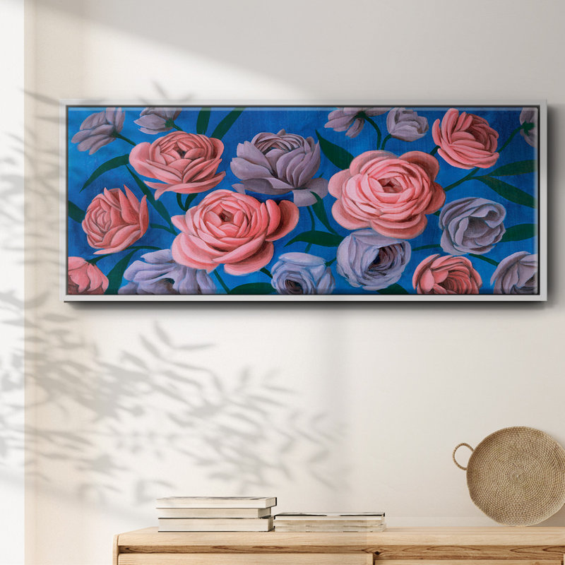 Layered Petals III- Framed Canvas