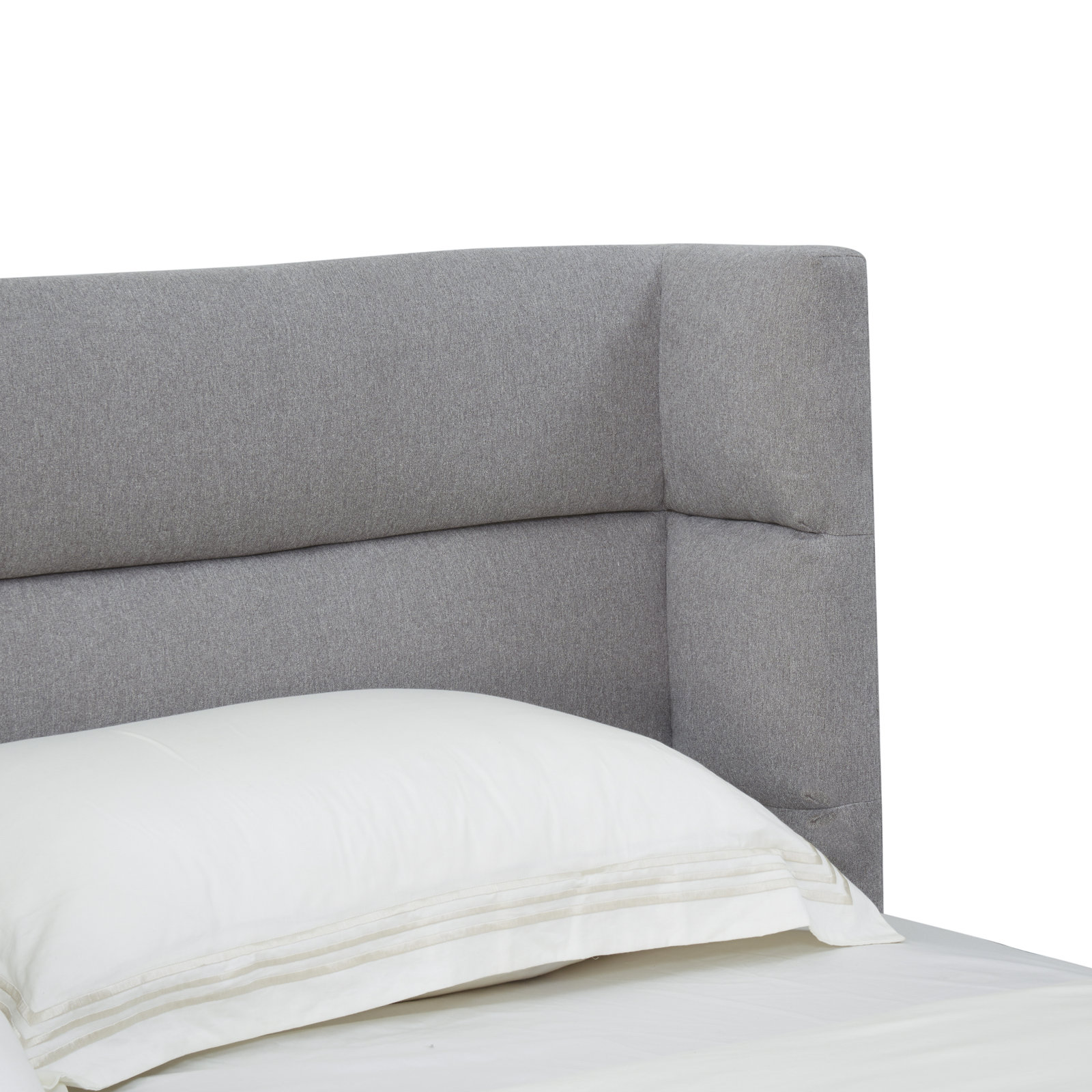 Doria Upholstered Bed, King, Light Gray