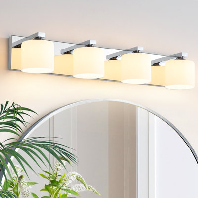 Delvon Vanity Wall Sconce Plating Finish With Frosted Glass – Stylish Lighting For Hallways And Bedrooms