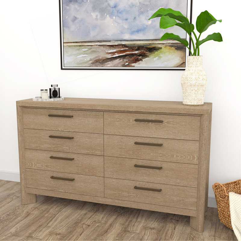 Commode et commode - Armoire de rangement grande capacité pour chambre à coucher / salon, Tanné