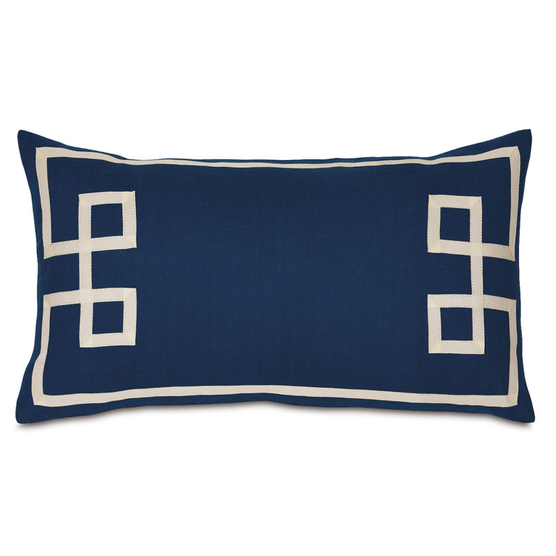 Coussin décoratif en lin Resort, Indigo