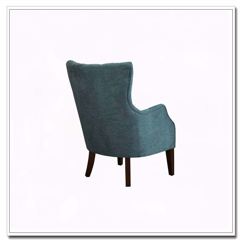 Fauteuil à oreilles capitonné Hannah
