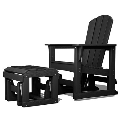 High Density Polyethylene Glider Adiroddack Chair with Glider Ottoman