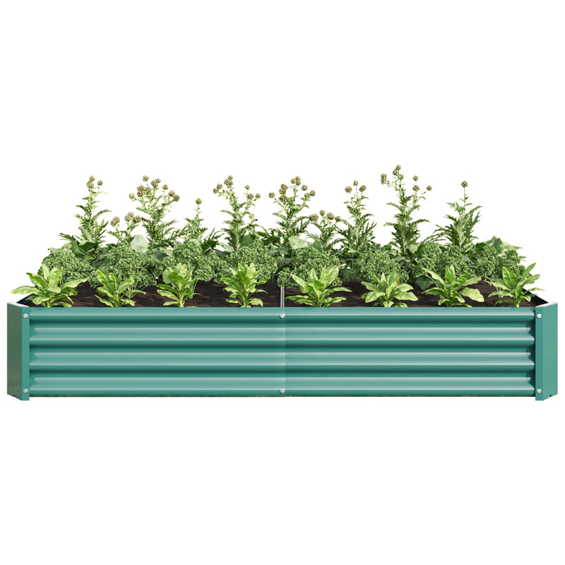 631Ft Metal Planter For Outdoor Plant Cultivation - Rust , Easy To Up Rectangle Garden Bed Backyard Flower And Vegetable Planting High Capacity,