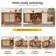 360° Expandable Rotating Bar Table With Storage Cabinet
