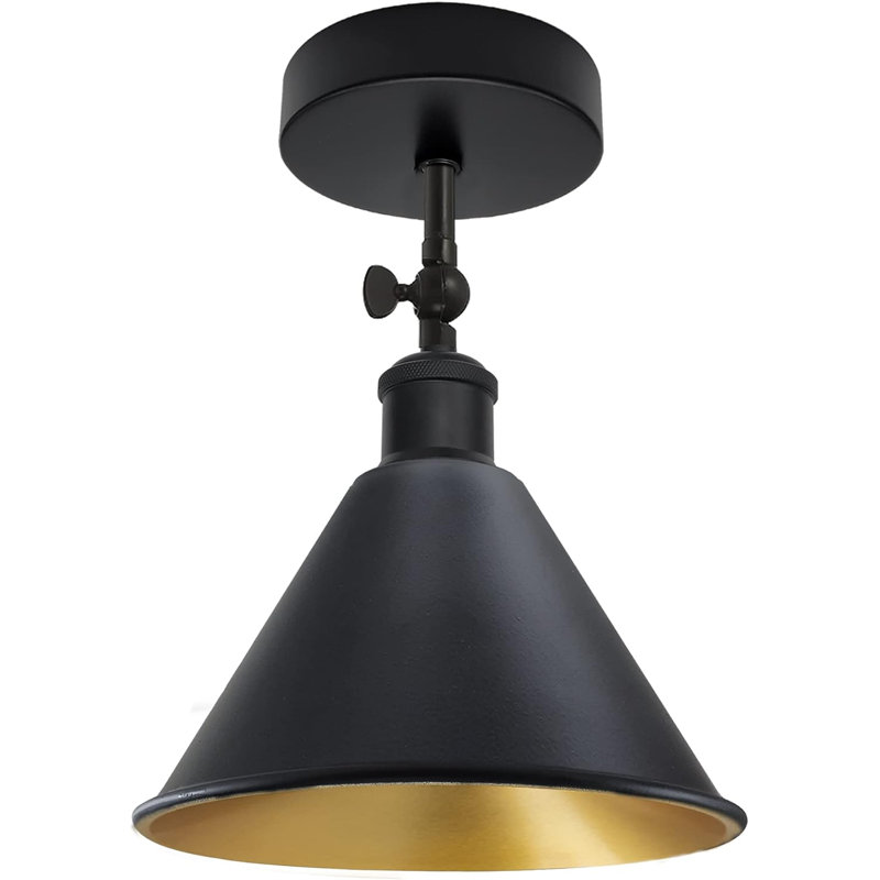 Flush Mount, Black inner gold