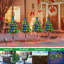 Arbres de Noël d'extérieur pour la cour, 8 modes d'éclairage pour petits arbres de Noël
