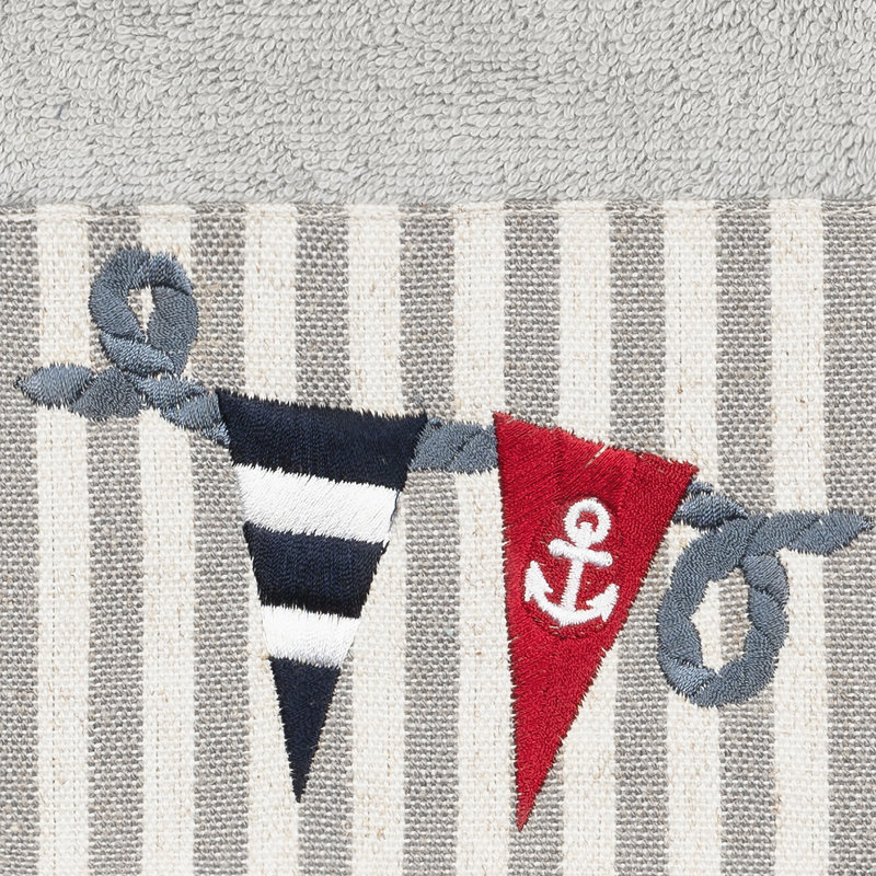 Ensemble de 2 serviettes de bain en coton turc ETHAN, Gris foncé