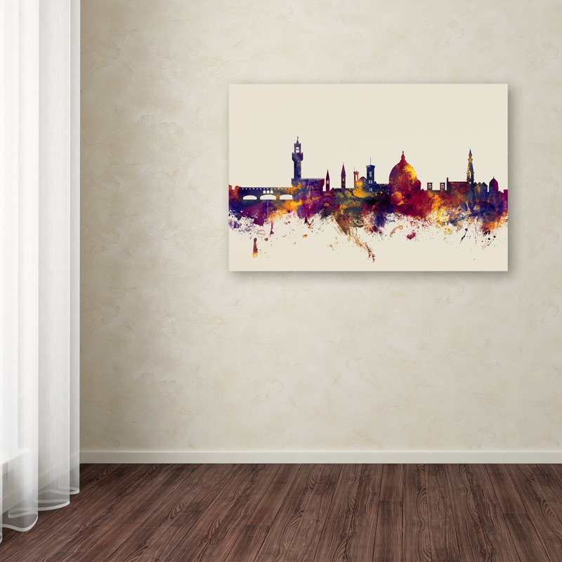 « florence italie horizon », impression sur toile tendue, H 22 po x l 32 po x P 2 po