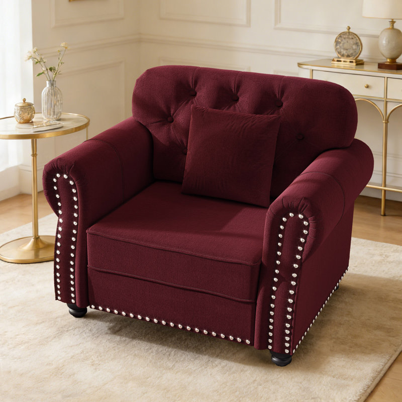 Petit fauteuil d'appoint Mid-Century, Bourgogne