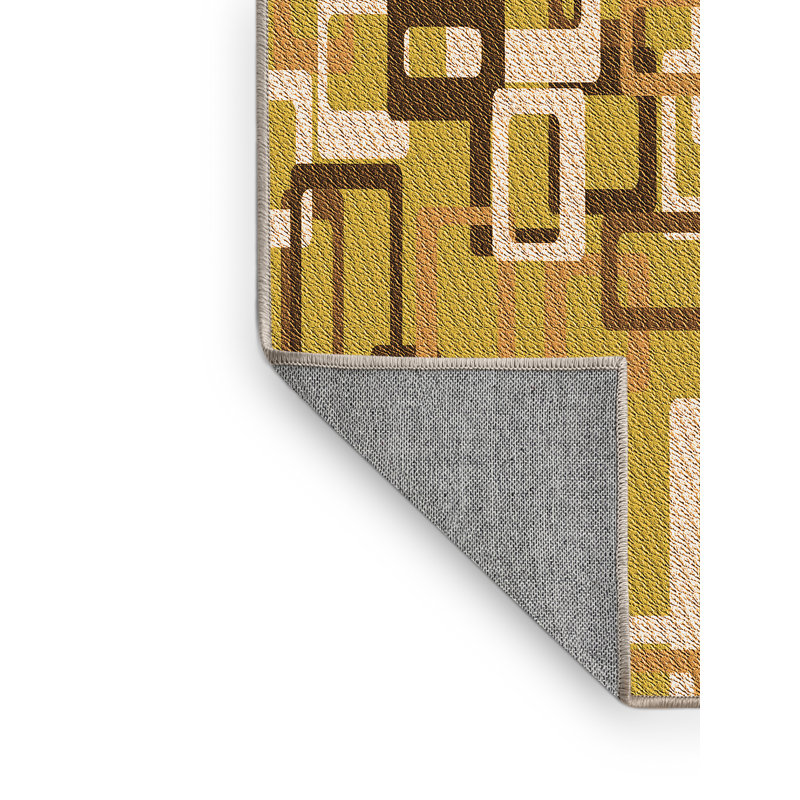 Geometric Indoor Rug, Rectangle 2' x 4'