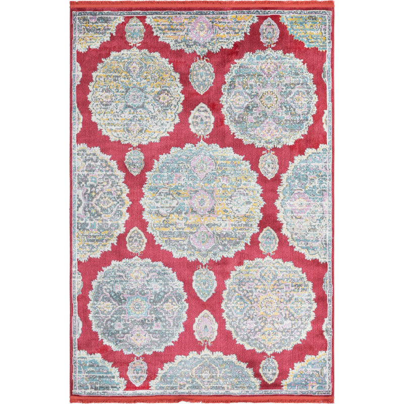 Oriental Indoor Rug, Rectangle 5'5" x 8'