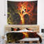 Tapisserie de l’arbre psychédélique orange abstract-28497730