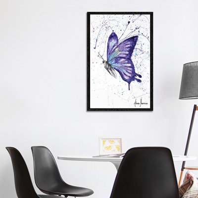 Lavender Butterfly by Ashvin Harrison - Print on Canvas