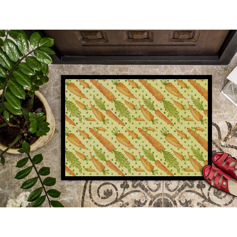 Tapis pour porte d’extérieur antidérapant carottes, Rectangle 2 pi x 3 pi