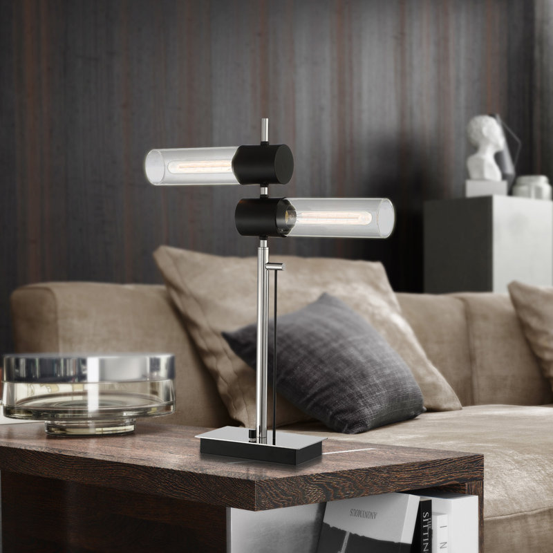 Lampe de bureau chromée 28 po Ailin