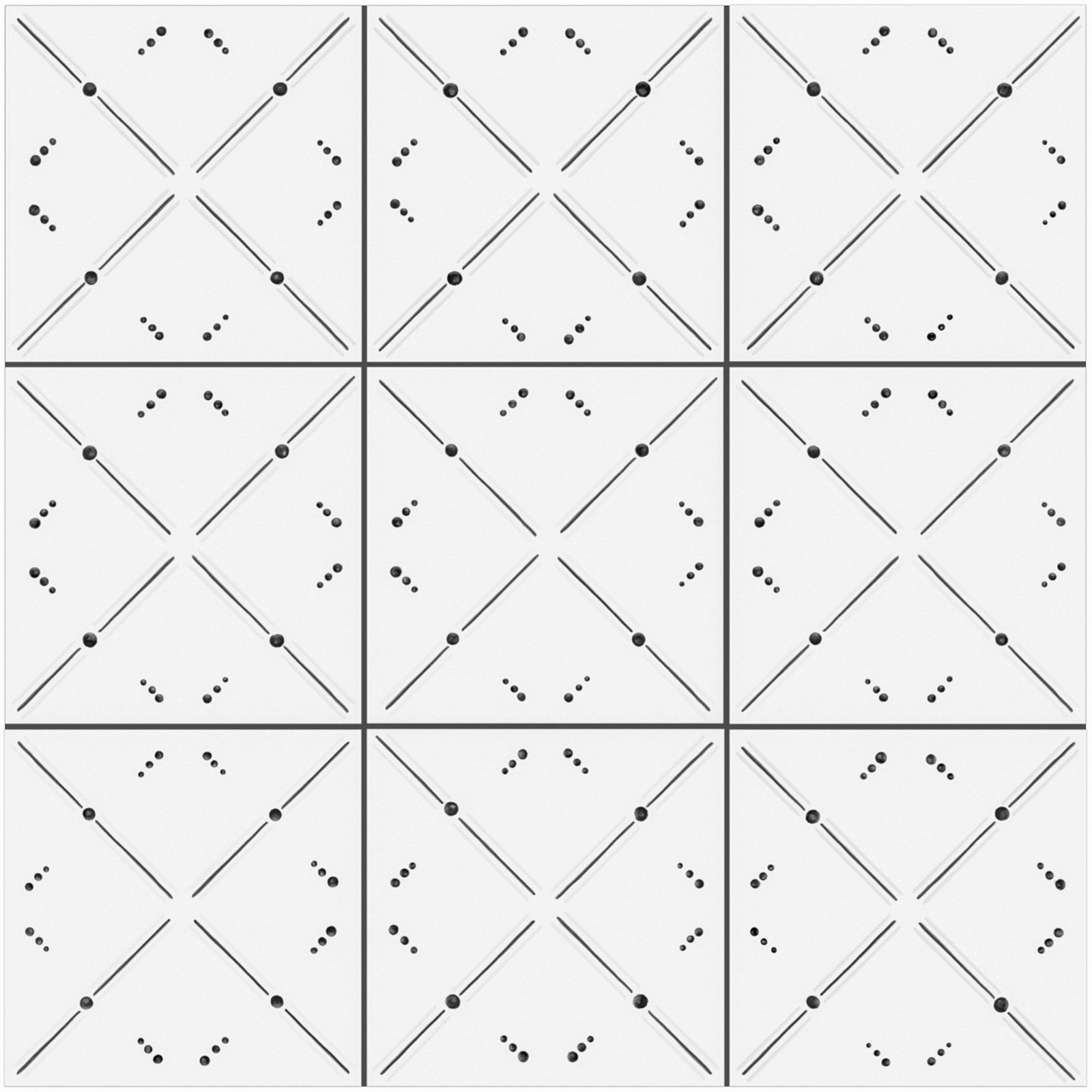 Kenzo 8" x 8" Porcelain Patterned Wall & Floor Tile, Dec 06