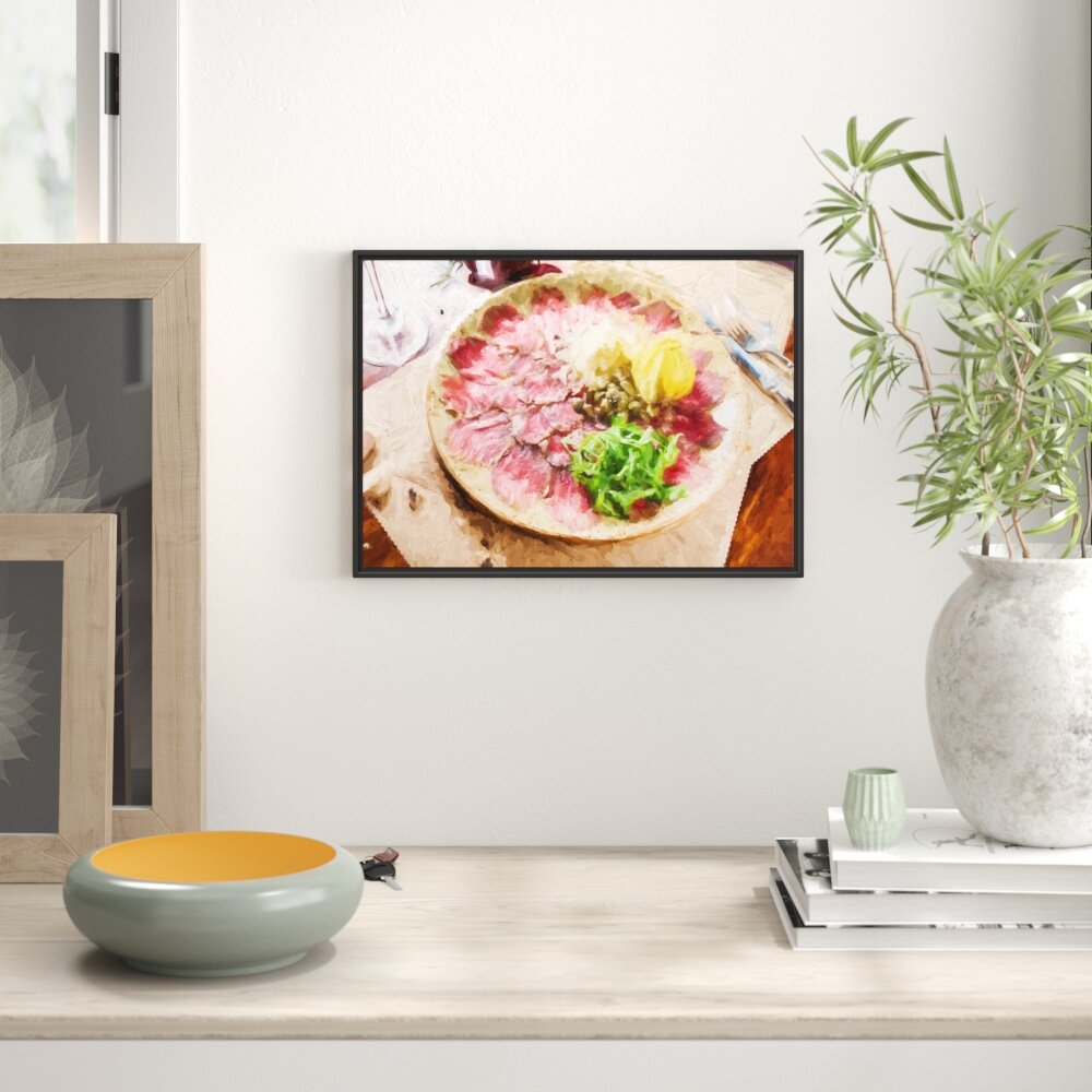 Gerahmtes Wandbild appetitliches Carpaccio Kunst