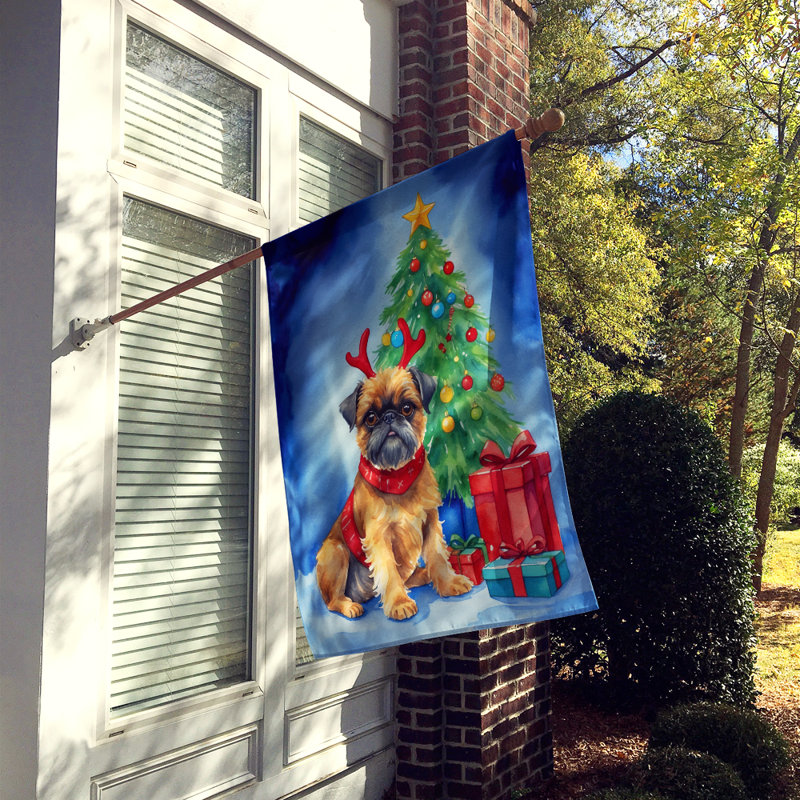 Drapeau de Noël maison de renne, Griffon bruxellois