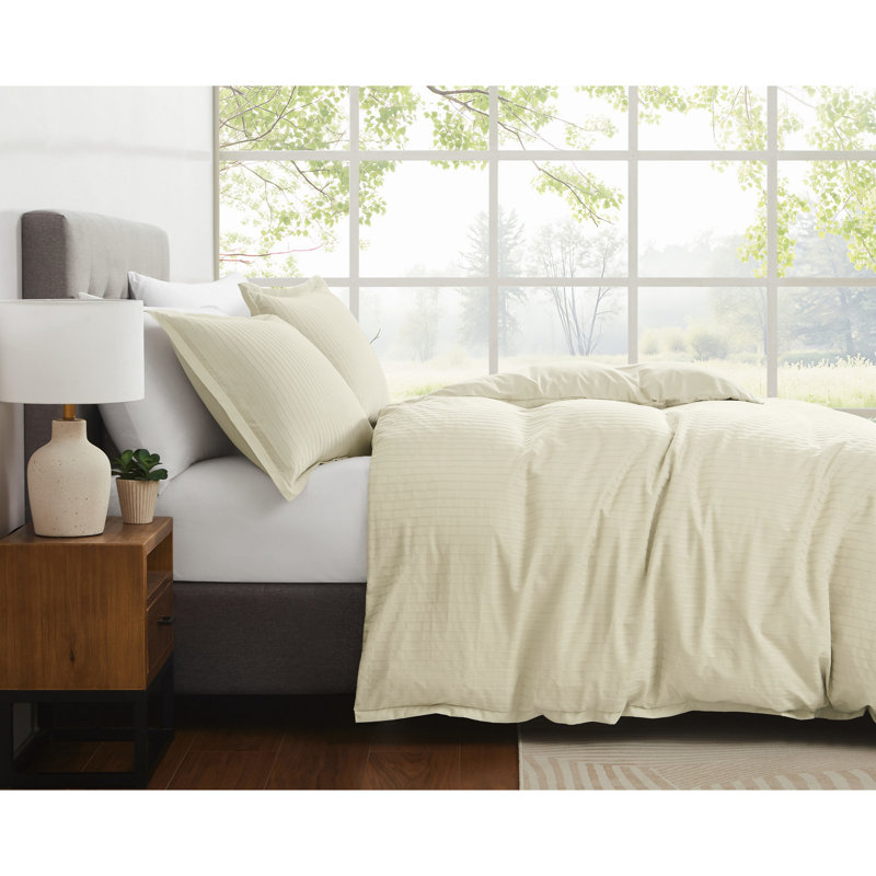 Ensemble de housse de couette Royal Velvet Olivia, Housse de couette pour grand lit et 2 taies décor, Taupe