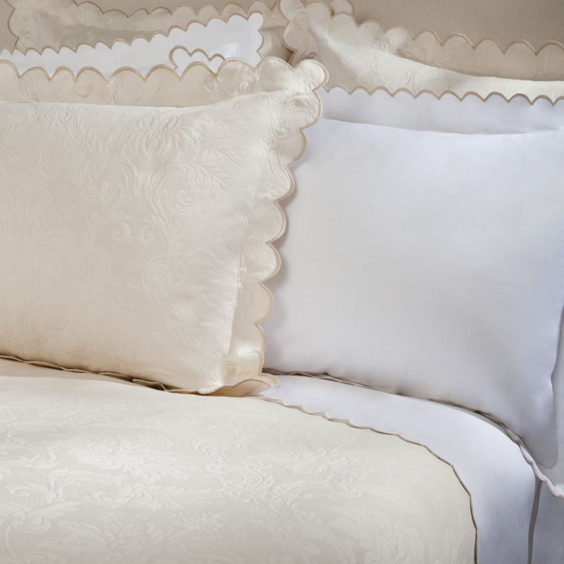 Chelsea Floral Cotton Coverlet, California King Coverlet, Sky Blue