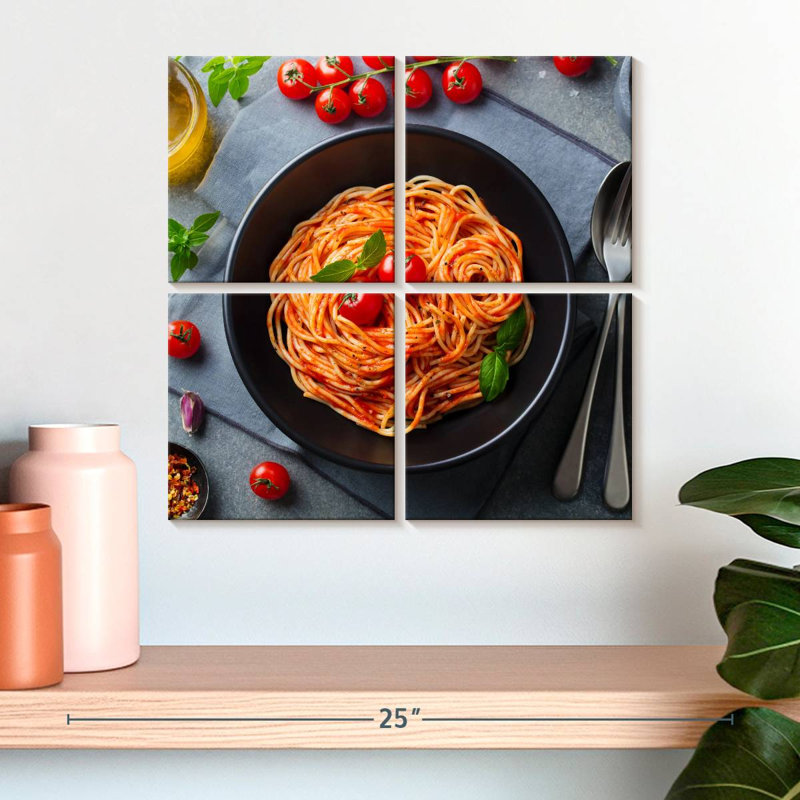 Yarlin, sauce tomate et pâtes, H 18 po x l 18 po