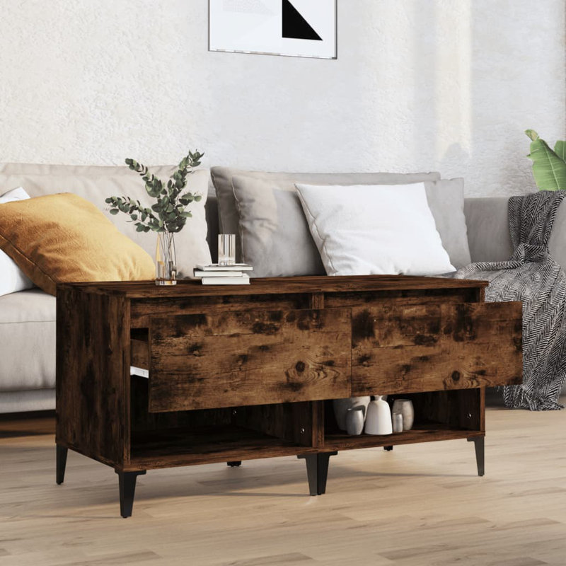 Leegan Side Table Set, Smoked Oak