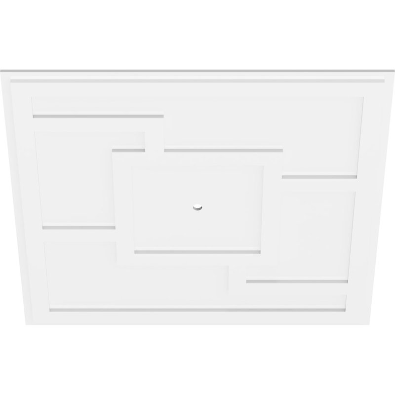 Médaillon de plafond contemporain en PVC de qualité architecturale, deux pièces 18 po x P 1 po x P 6 1/4 po x P 1 po