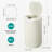 8 Gallon Touchless Trash Can,Cream White