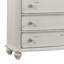 Commode 5 tiroirs en blanc antique l 41,6 po Christal
