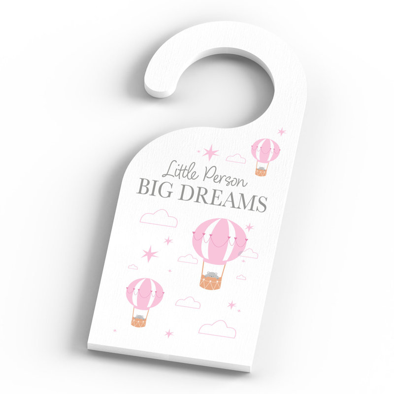 Burlington Text & Numbers Box Signs & Plaques, White/Pink