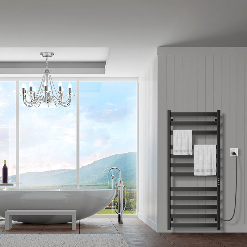 Wall Mount Towel Warmer Electric Heated Towel Rack