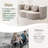 75.5" W Compression Floor Sofa Bed Convertible Velvet Boneless Sleeper Couch Futon Loveseat With Folding Design & Pillows, No Assembly Required-680833503