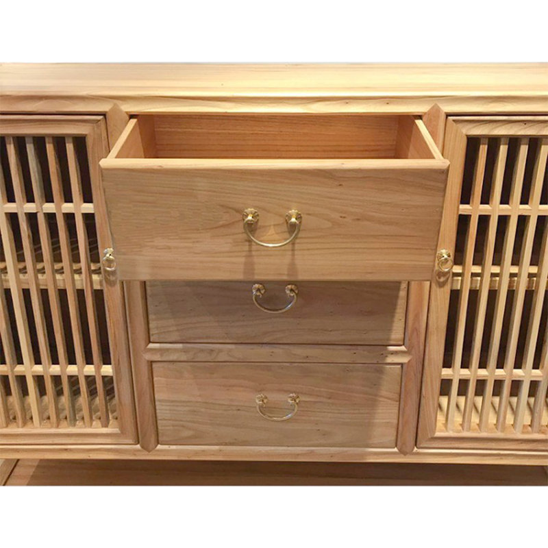 Nouvelle armoire d'appoint Zen en bois massif chinois