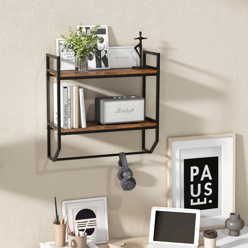 2 Piece Accent Shelf with Towel Bar