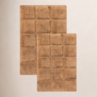 Checkered Cotton Bath Rug