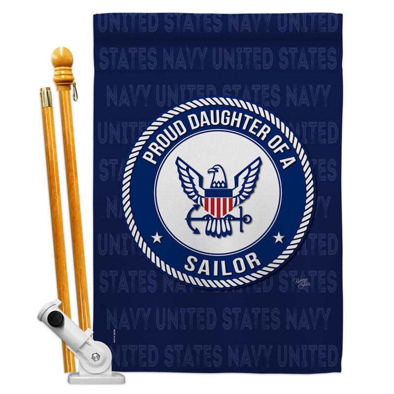 Double Sided 40'' H x 28'' W Polyester Flag Set