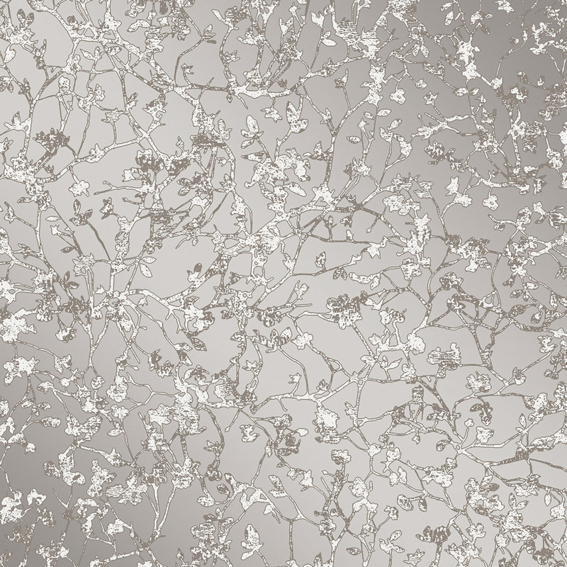 Rouleau de papier peint Essence 33' x 20,5" Feuilles, Gris