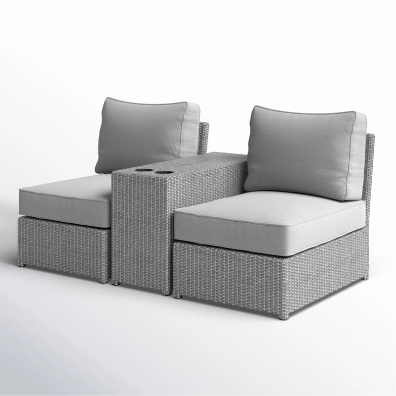 Compact 2, , Cushions, Weather- , Foam-filled Seats, Machine-washable Covers, Balcony Enjoyment Seating Group, Rust Aluminum Frame, Removable Small Patio