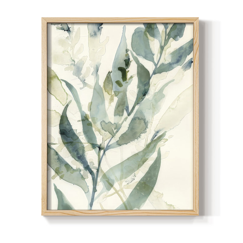 Underwater Botany I, reproduction encadrée - bois massif, Naturel, H 30 po x l 24 po