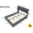 Queen Size Bed With Functional Storage - Elegant Design, Dark Gray Upholstery Compartment Gray, Design-1907143467-1907143466